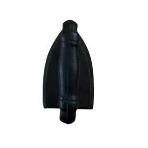 Antique Black Cast Iron Iron – Vintage Decorative Collectible Flat Iron